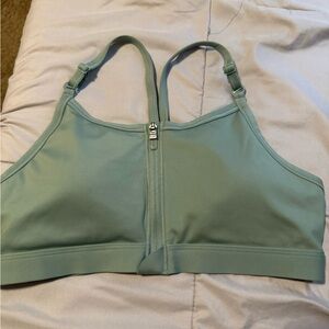 Nike Women's Zip-Front Sports Bra - Green